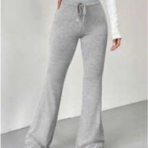 SHEIN Gray Track Pants with Flared Design